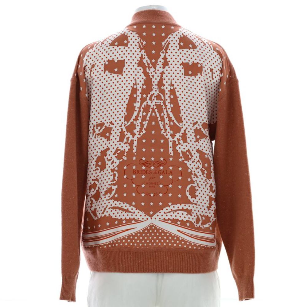 Hermes Women's Brides de Gala Twillaine Cardigan Cashmere and Wool Blend with Si - Picture 2 of 4